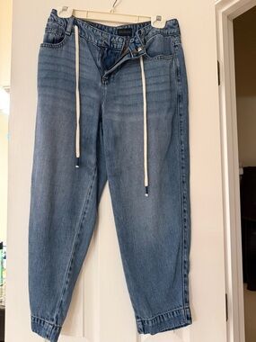 Talbots Blue Denim Drawstring Jogger Pants